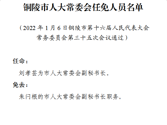 铜陵市劳动和社会保障局人事任命推动新局面开启新篇章