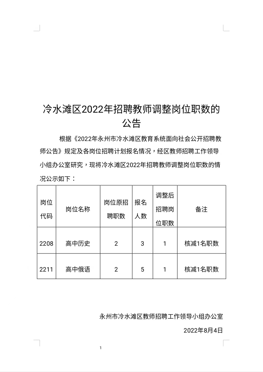 冷水滩区卫生健康局招聘启事，最新职位空缺公告