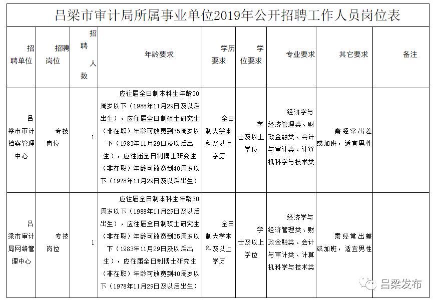 吴堡县审计局最新招聘启事